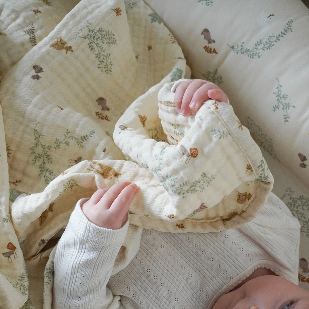 Cam Cam Copenhagen Musselin Babydecke Woodland - Online MY SNOWFLAKE