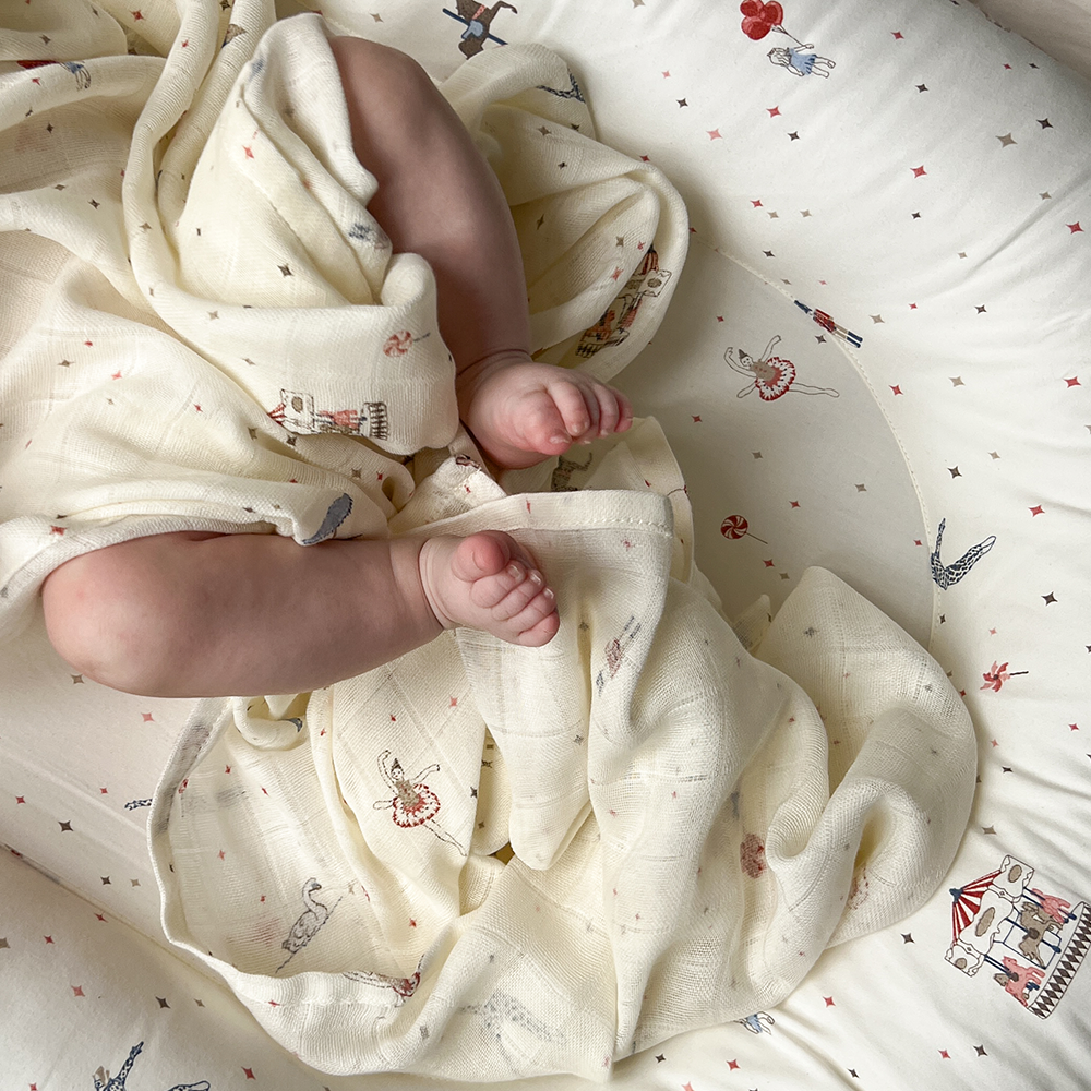 Cam Cam Copenhagen Mulltuch Swaddle Carousel - Online MY SNOWFLAKE