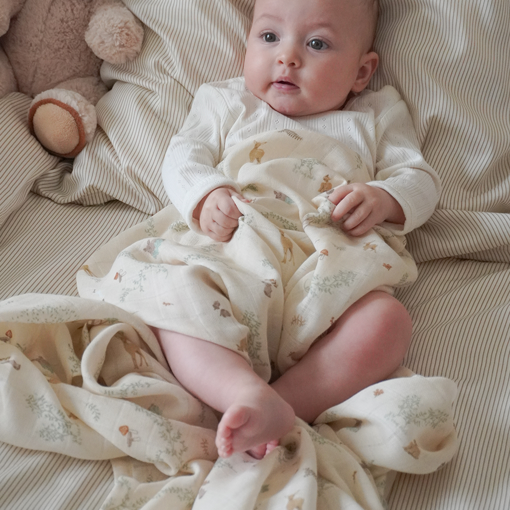 Cam Cam Copenhagen Mulltuch Swaddle Woodland - Online MY SNOWFLAKE