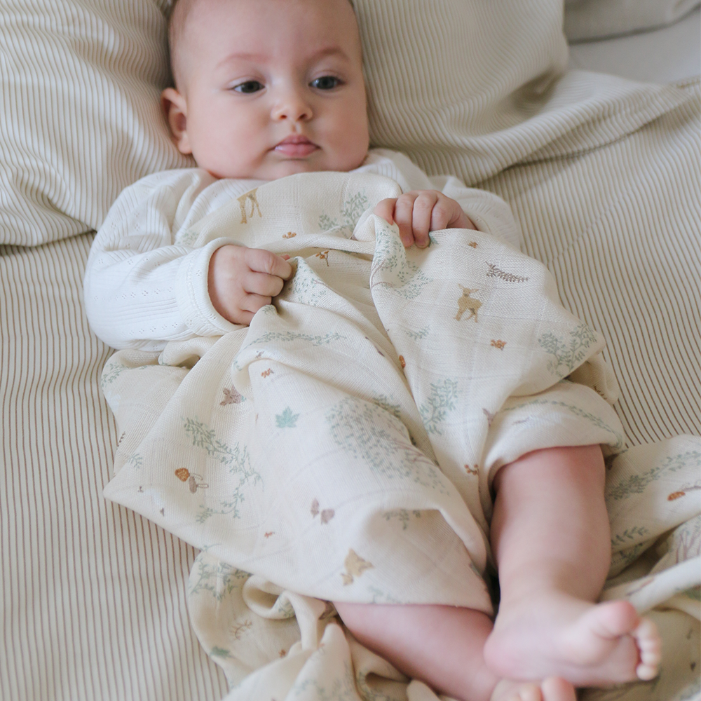 Cam Cam Copenhagen Mulltuch Swaddle Woodland - Online MY SNOWFLAKE