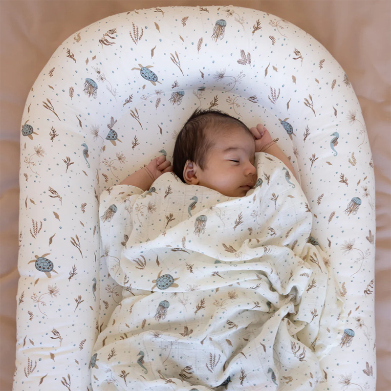 Cam Cam Copenhagen Mulltuch Swaddle Sea Garden