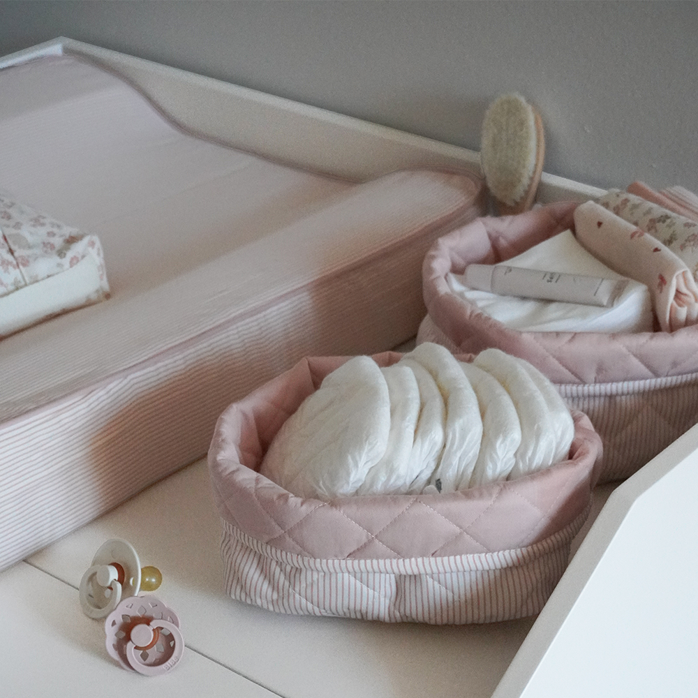 Cam Cam Copenhagen Wickelkissen Classic Stripes Rose - Online MY SNOWFLAKE