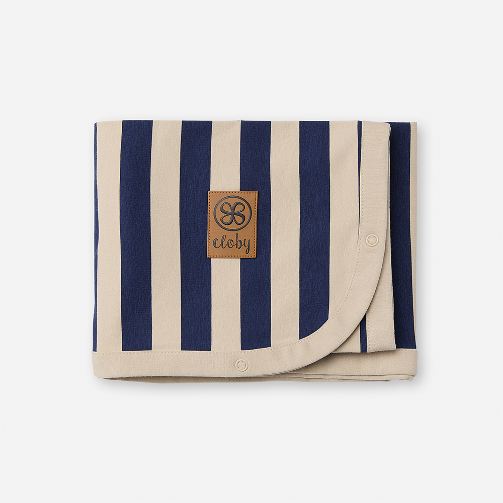 Cloby UV-Decke UFP 50+ Navy/Sandy Stripe - Online MY SNOWFLAKE