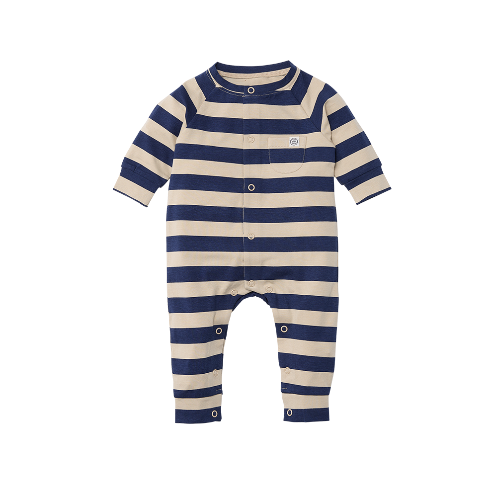 Cloby UV-Strampler Navy Stripe