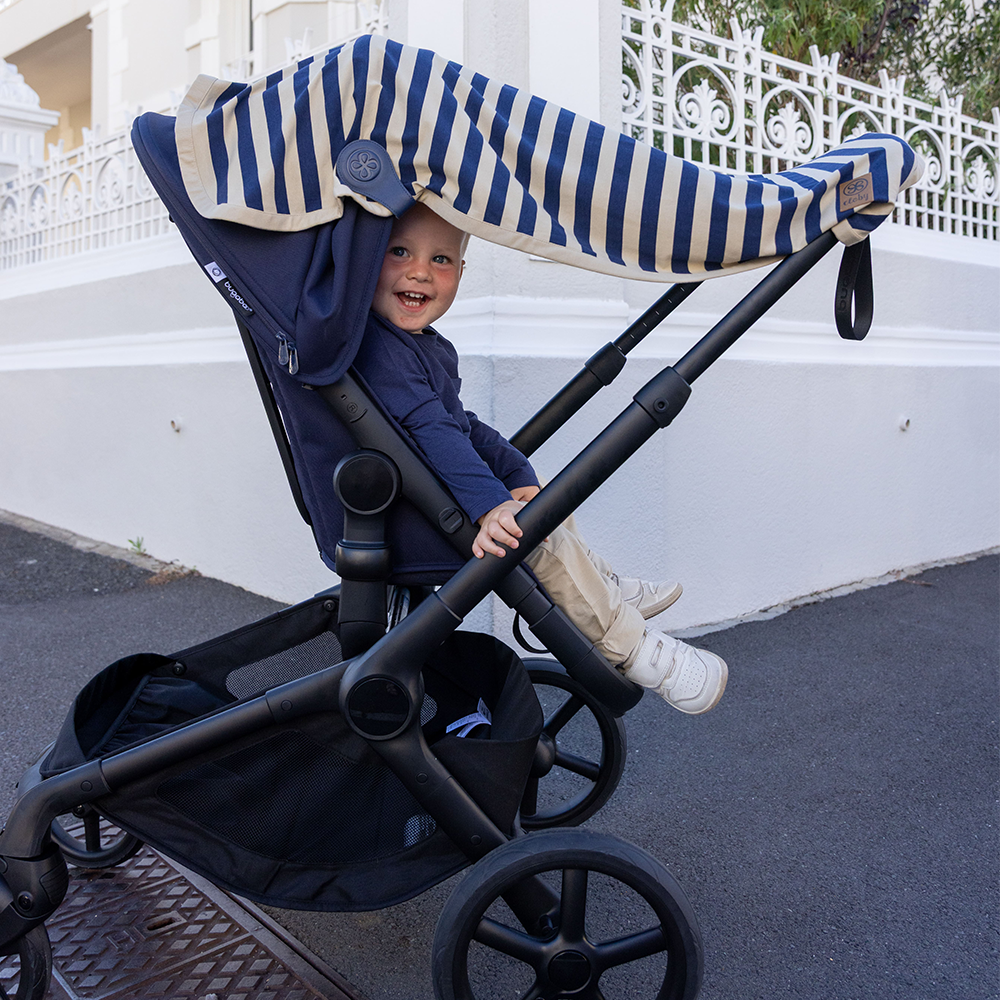 Cloby UV-Decke UFP 50+ Navy/Sandy Stripe - Online MY SNOWFLAKE