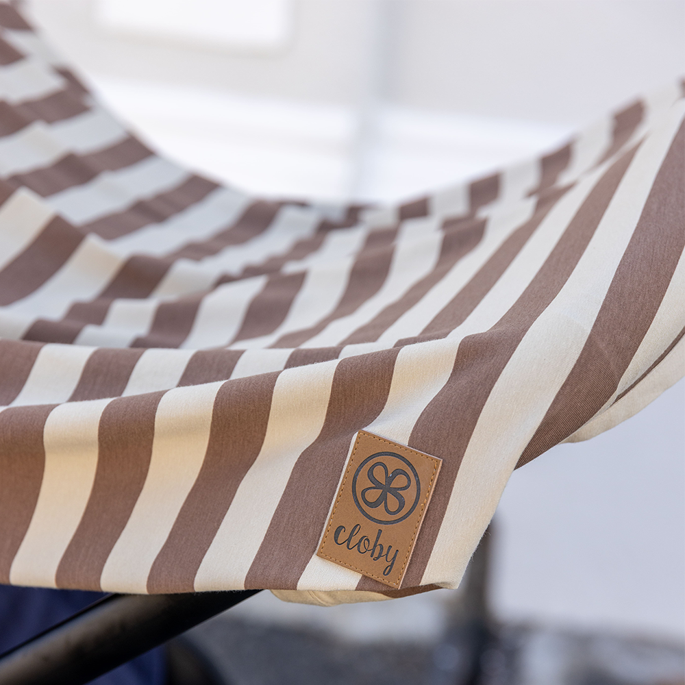 Cloby UV-Decke UFP 50+ Peanut/Sandy Stripe - Online MY SNOWFLAKE