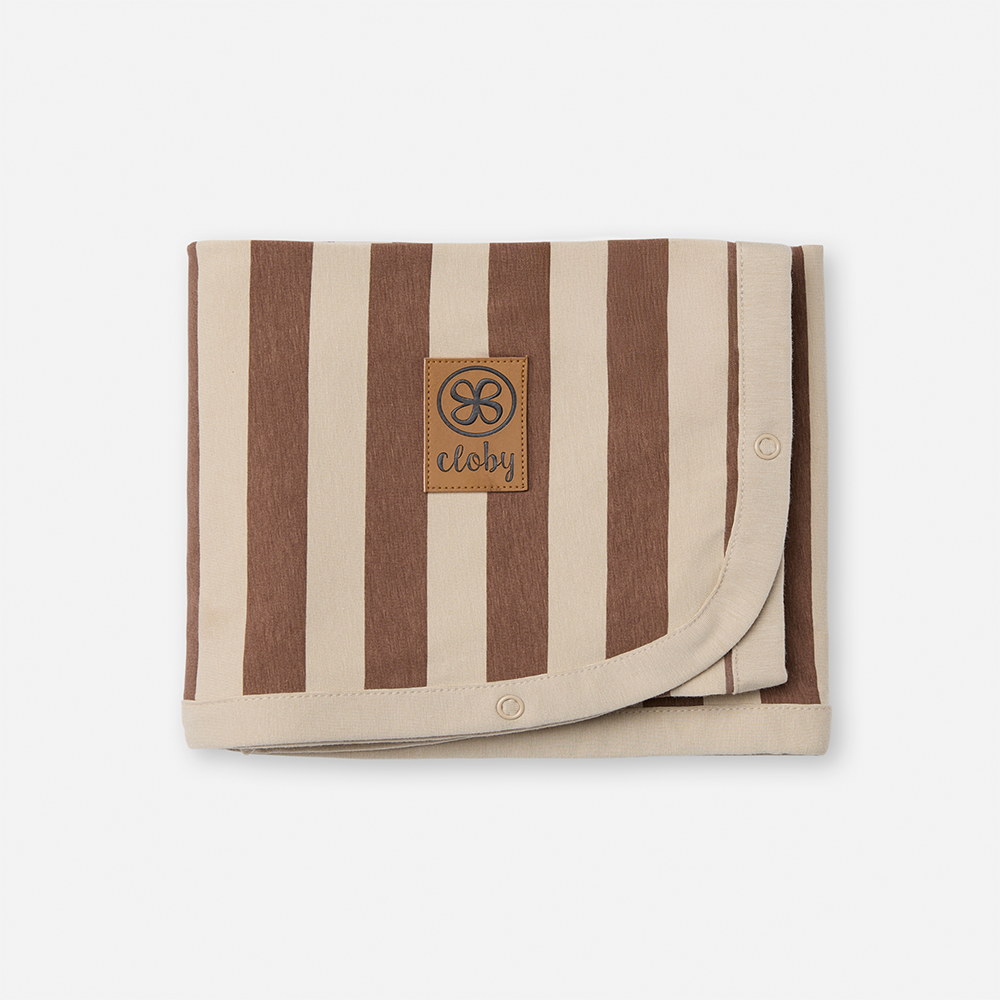 Cloby UV-Decke UFP 50+ Peanut/Sandy Stripe - Online MY SNOWFLAKE