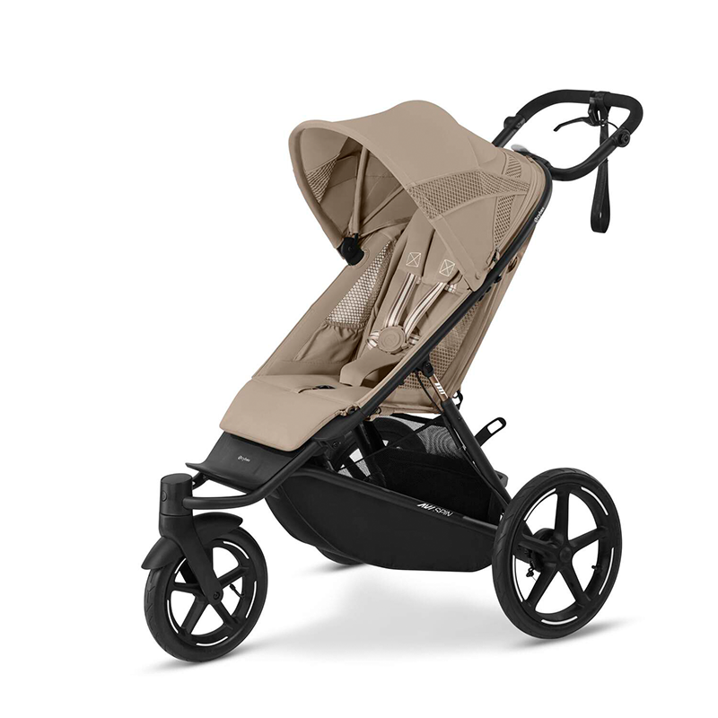 Cybex Avi Spin Dreirad Kinderwagen in Almond Beige. 
