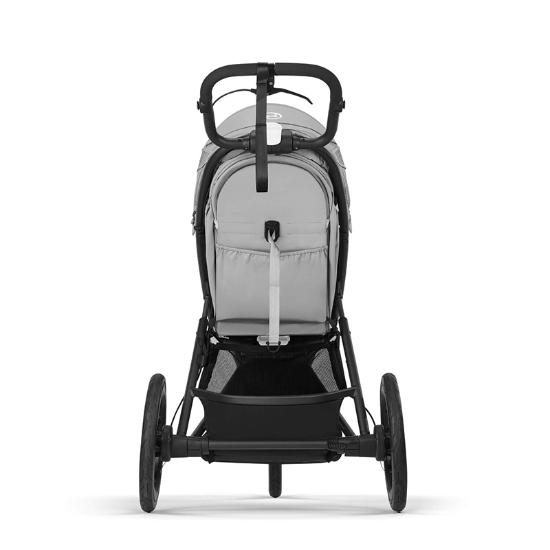 Cybex Avi Spin Dreirad Kinderwagen in Grau von hinten.