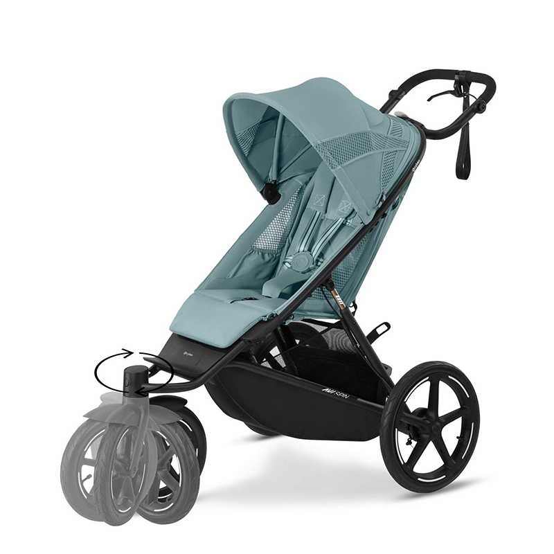 Cybex Avi Spin Dreirad-Kinderwagen in Blau. 
