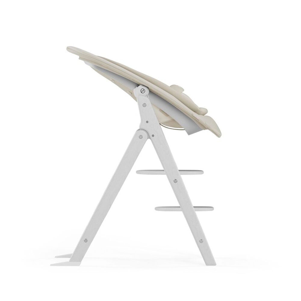 Chaise haute Cybex Click & Fold 4-en-1 Tout blanc