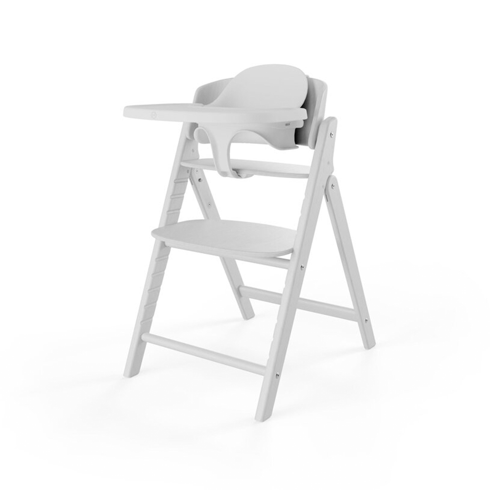Chaise haute Cybex Click & Fold 4-en-1 Tout blanc