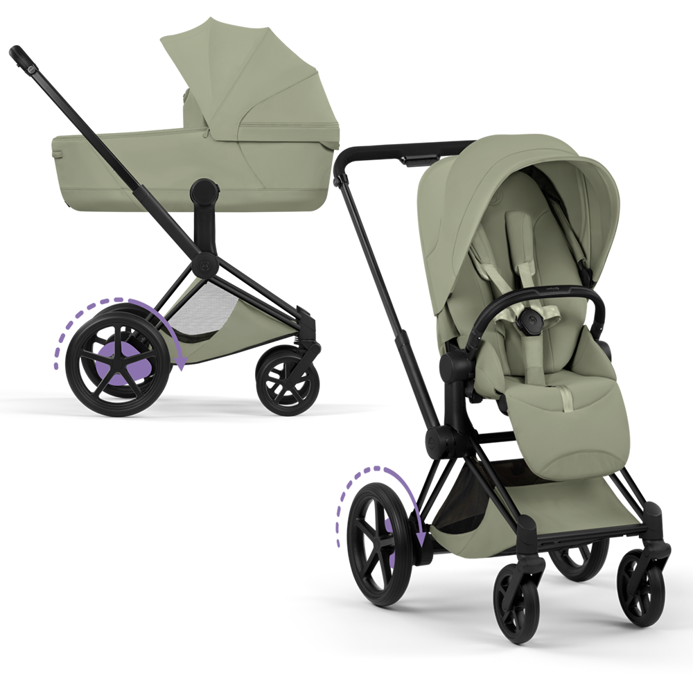 Cybex e-Priam Style Matt Black/Sage Green