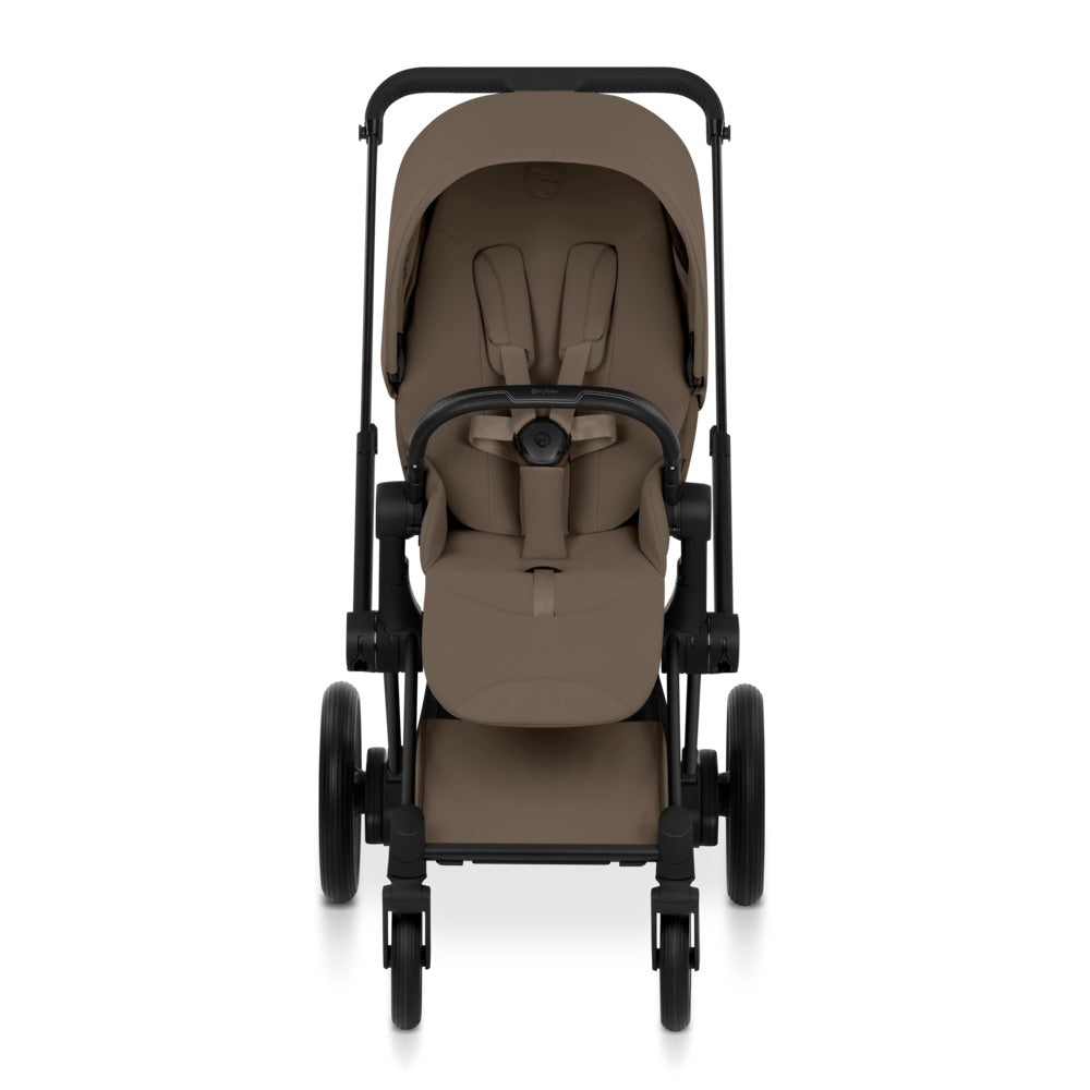 Cybex e-Priam Style Noir mat/Marron noix de coco