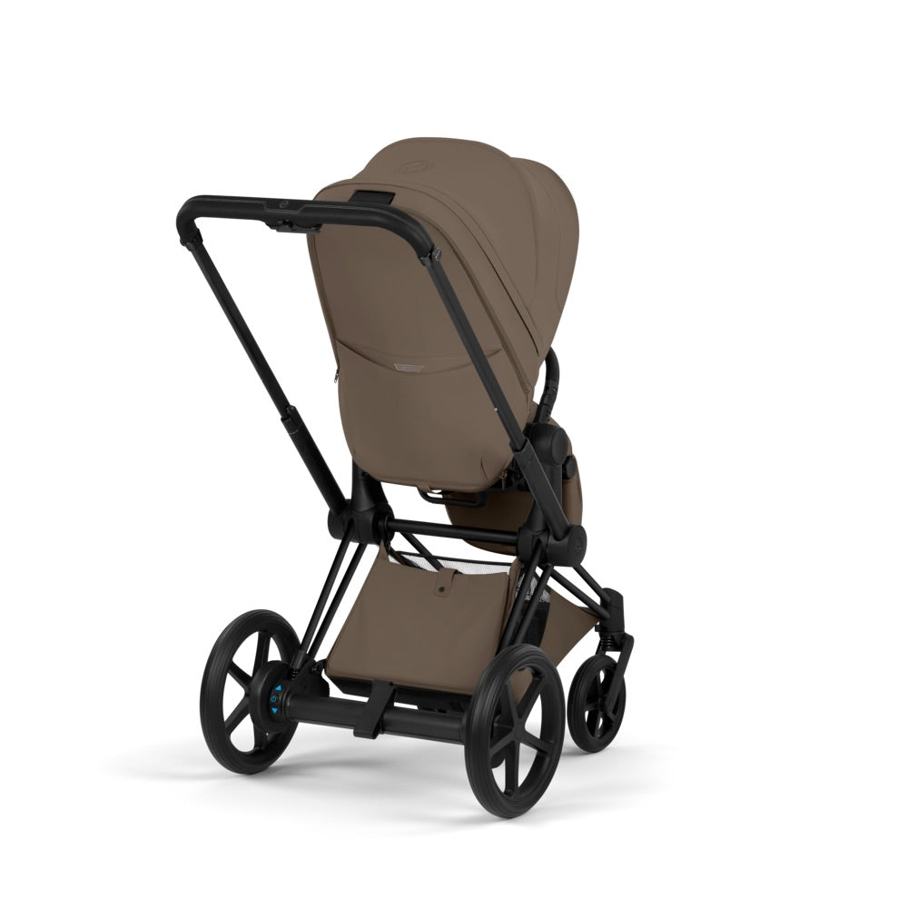 Cybex e-Priam Style Noir mat/Marron noix de coco