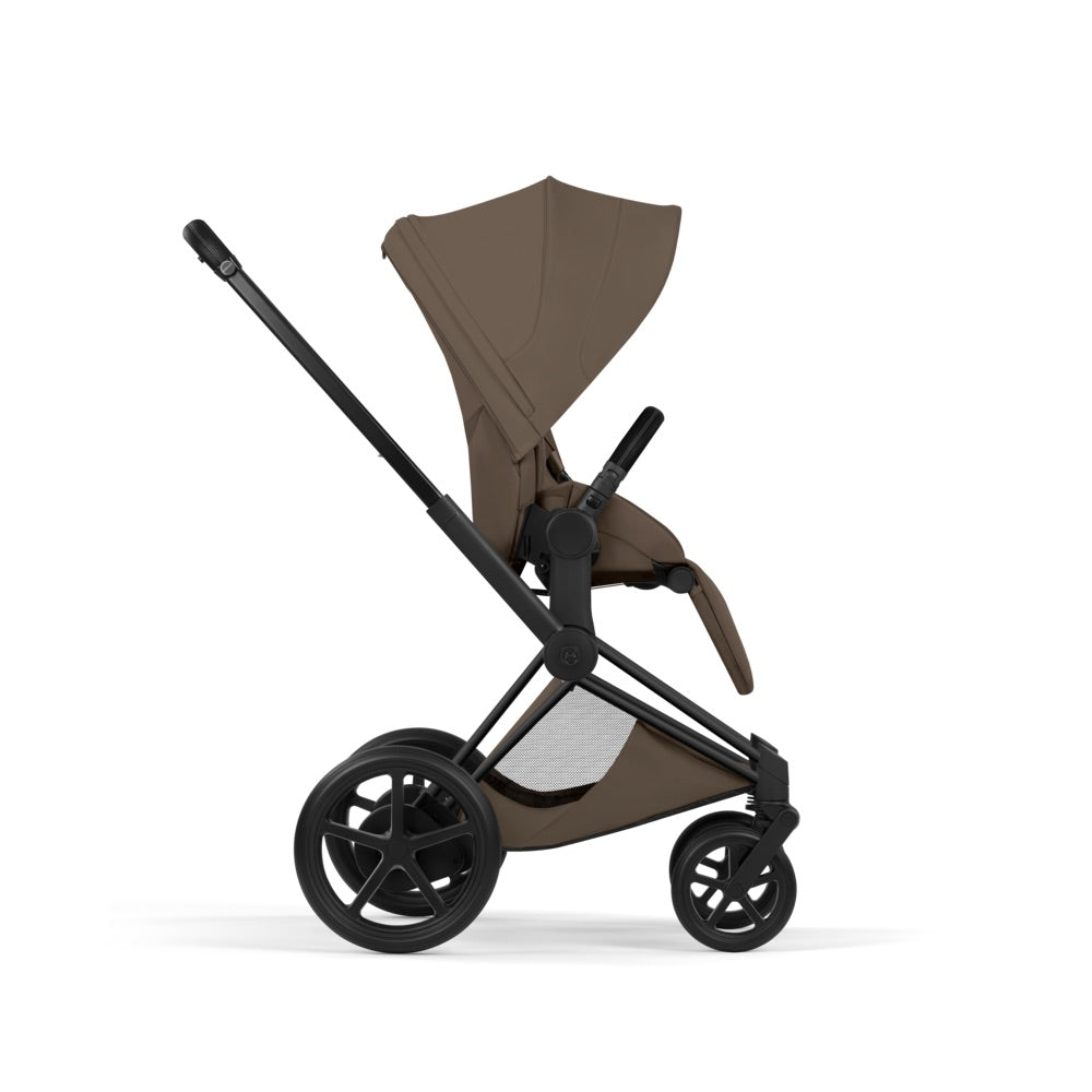 Cybex e-Priam Style Noir mat/Marron noix de coco