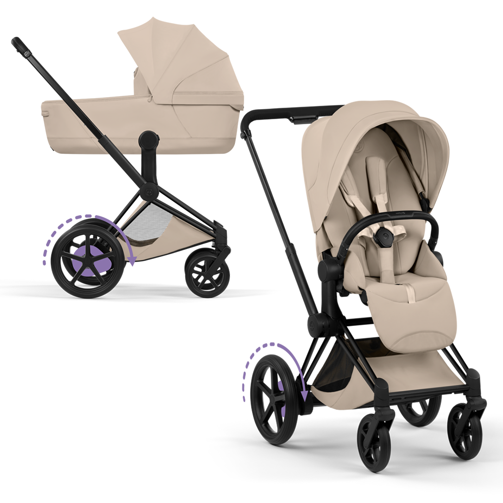 Cybex e-Priam Style Matt Black/Cozy Beige