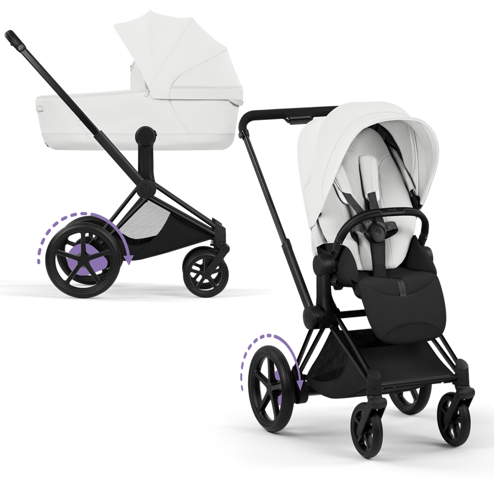 Cybex e-Priam Style Noir mat/Blanc cassé
