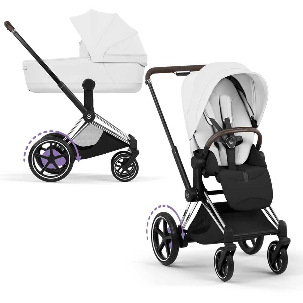 Cybex e-Priam Chrome Brown/Off White Stroller