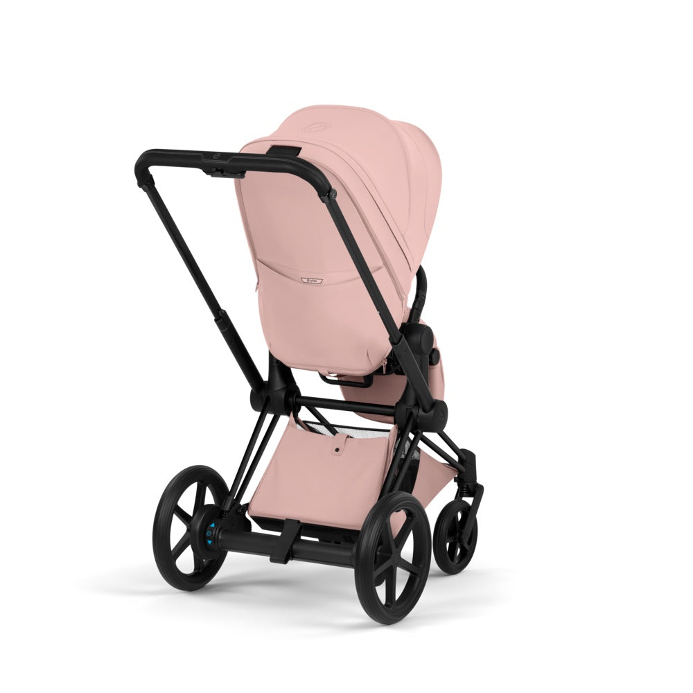 Cybex  e-Priam Style Matt Black/Peach Pink