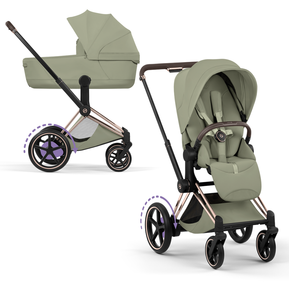 Cybex  e-Priam Style Rosegold/Sage Green