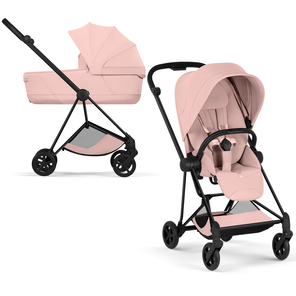 Cybex Mios Style Matt Black/Peach Pink
