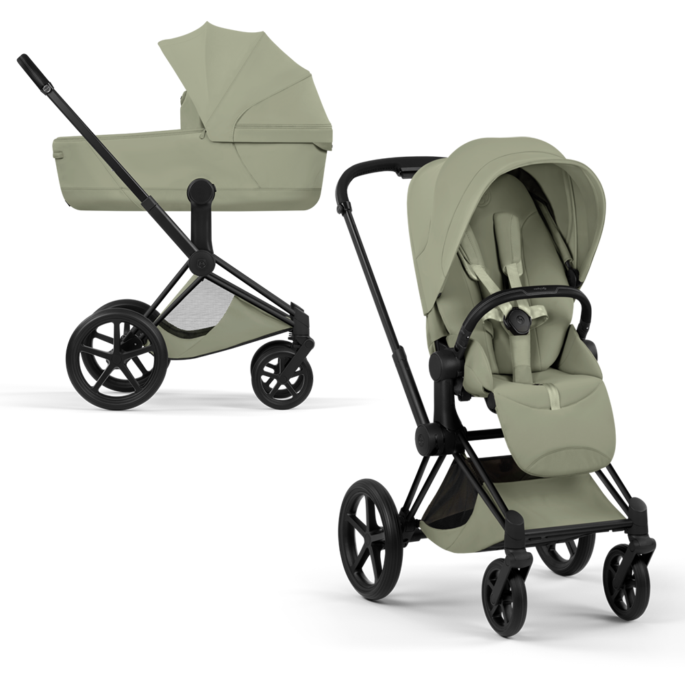 Cybex Priam Style Matt Black/Sage Green