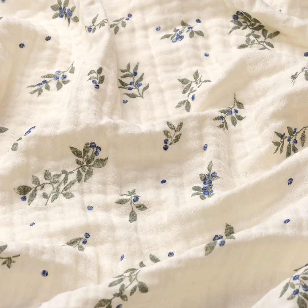 Dear April Musselin Babydecke 'Murray' Blueberries - Online MY SNOWFLAKE