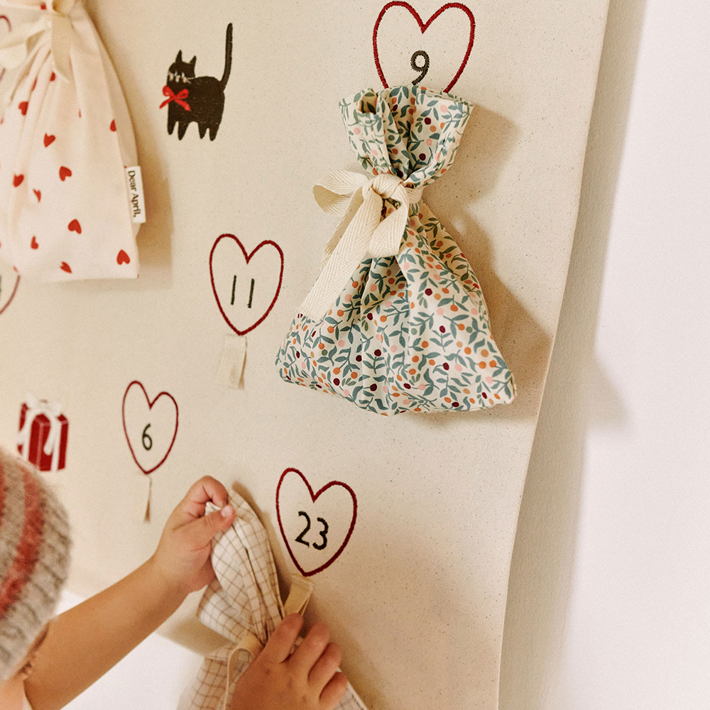 Dear April Geschenkbeutel-Set 'Holis' Mix of Little Check, Little Love, Forest Berries