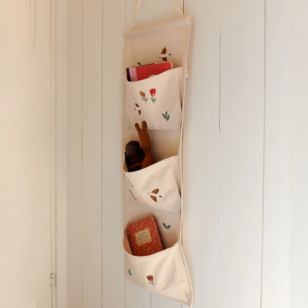 Dear April Canvas Hängerorganizer mit 3 Taschen &#39;Pippa&#39; Songbirds