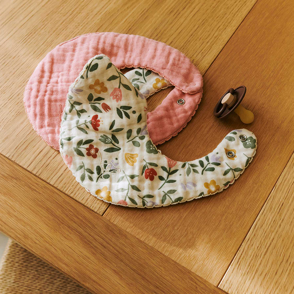Dear April Musselin Lätzchen 2er-Set 'Koa' Flower Market/Blooming Rose