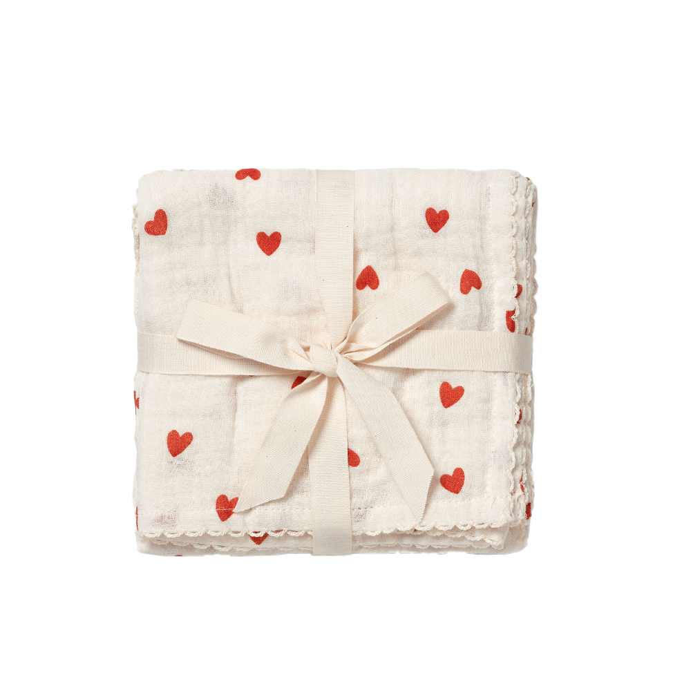 Dear April Musselin Mulltücher 3er-Pack 'Mio' Little Love