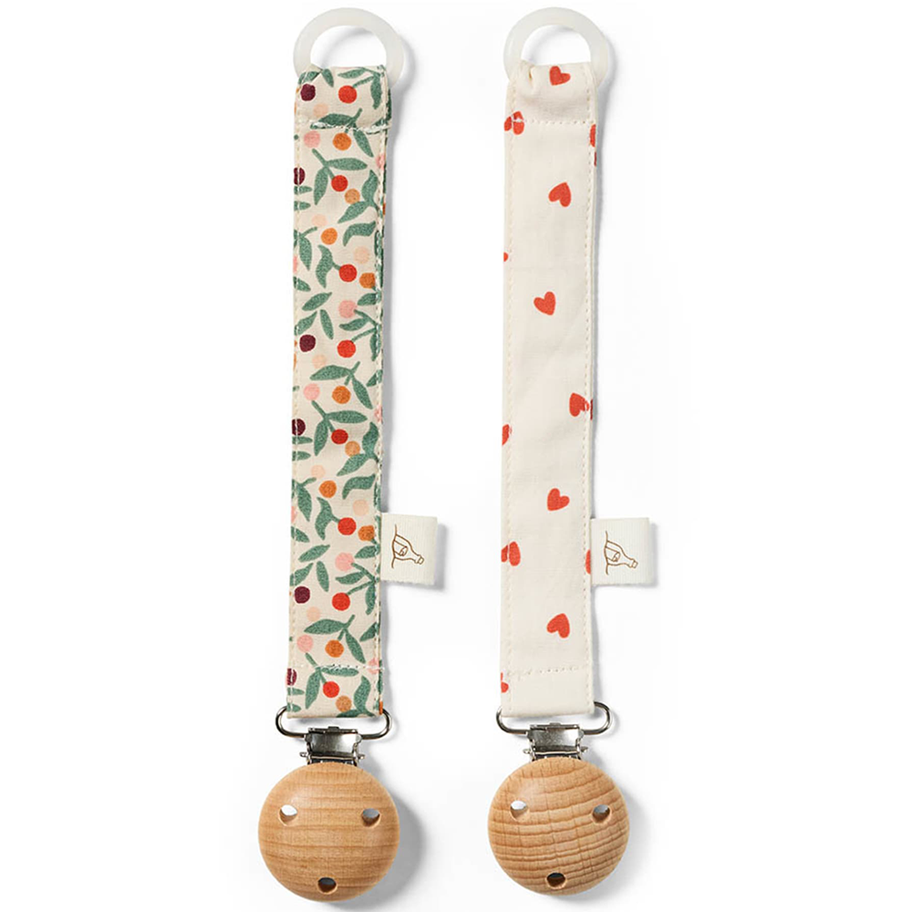 Dear April Schnullerkette 2er-Set 'Ebba' Mix of Little Love, Forest Berries