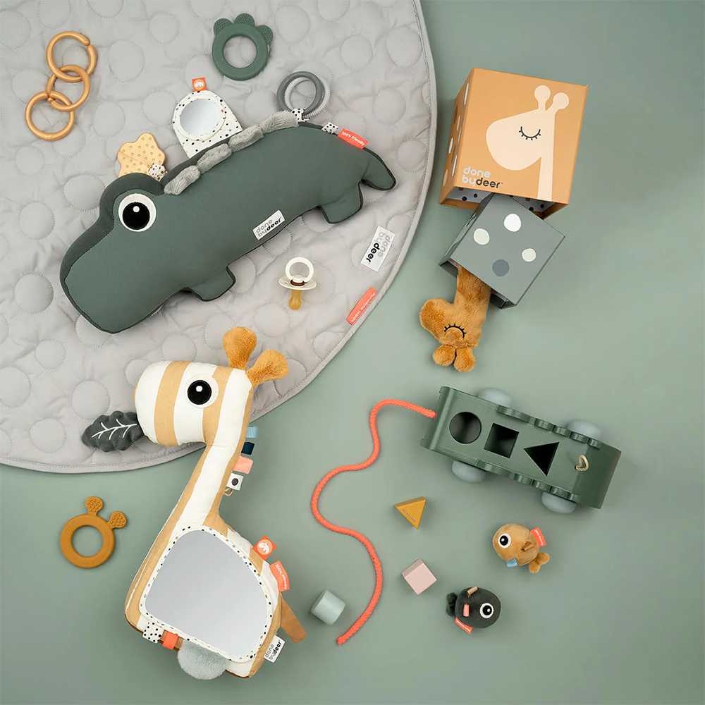 Done by Deer Activity-Kissen 'Croco' Green