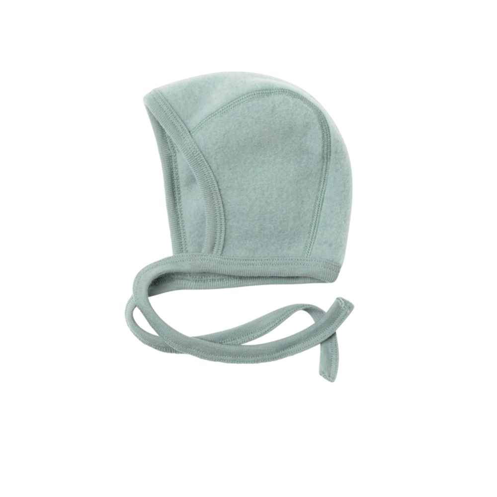 Engel  Baby Wollfleece Mütze  Bergblau Melange
