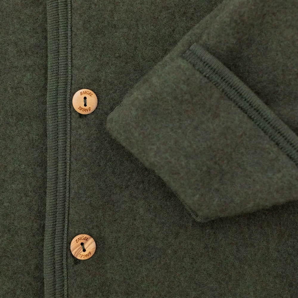 Engel  Wollfleece Overall mit Kapuze  Schilf Melange