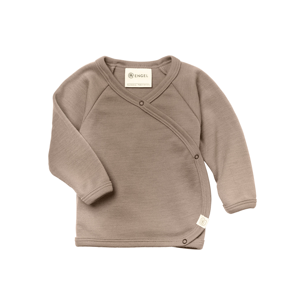 Engel  Schurwolle/Seide Baby-Wickelshirt Sand