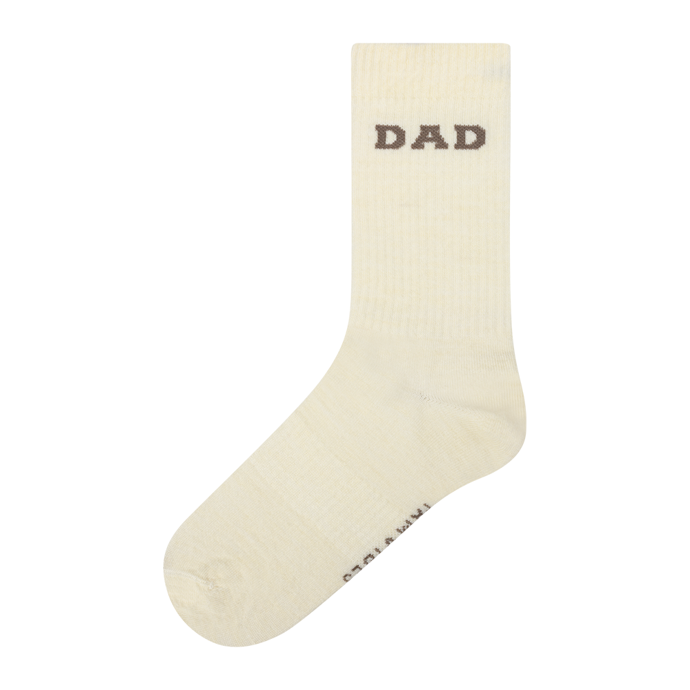 Famvibes College Wollsocken für Erwachsene 'Dad' Taupe