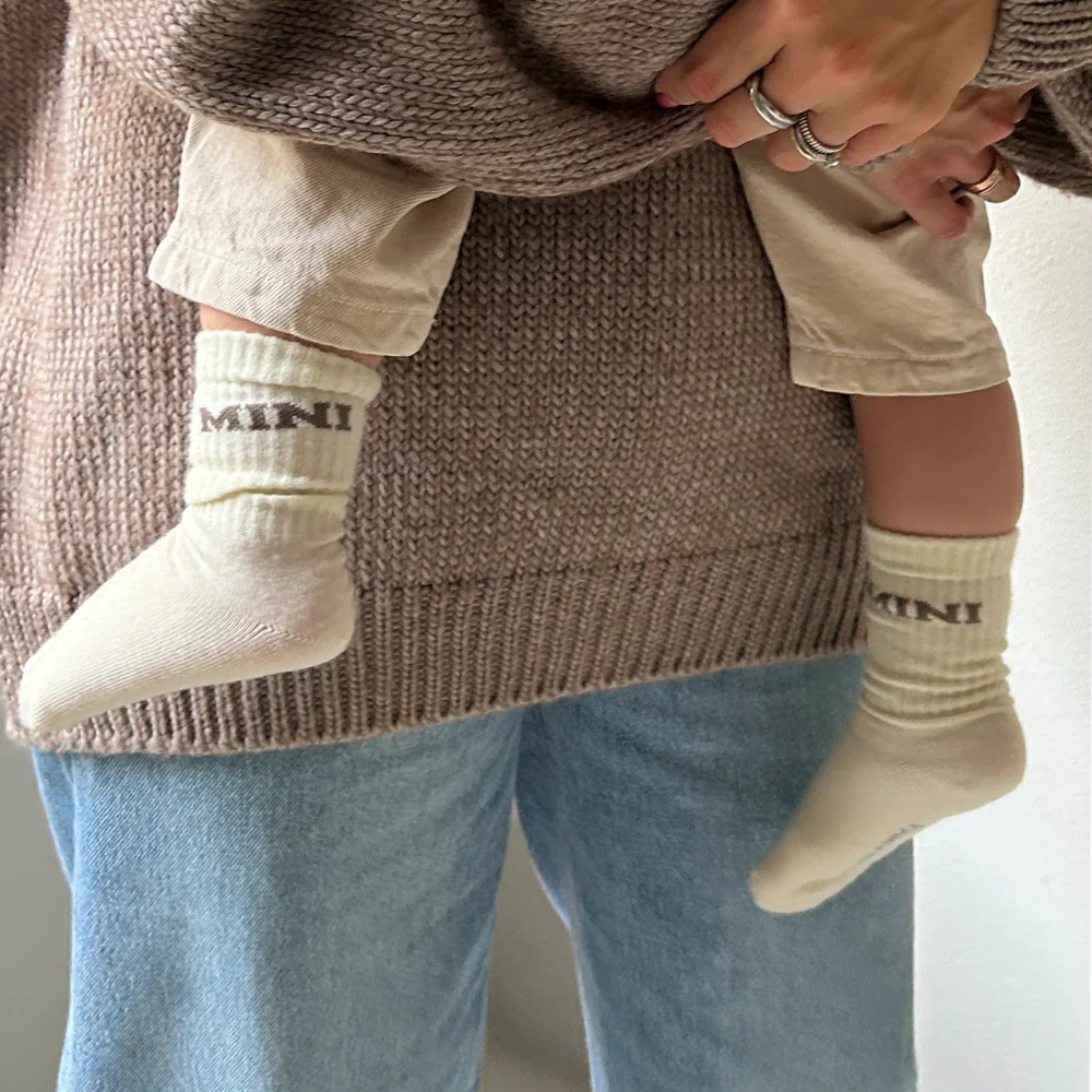Famvibes College Wollsocken für Kinder 'Mini' Taupe