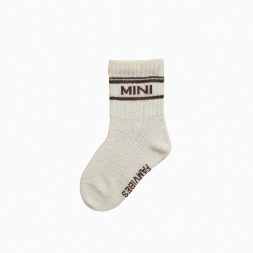 Famvibes Wollsocken für Kinder 'Mini' Taupe