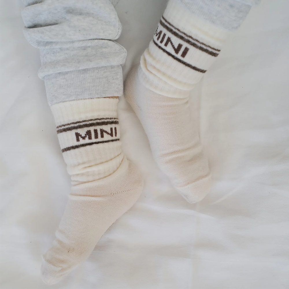 Famvibes Wollsocken für Kinder 'Mini' Taupe