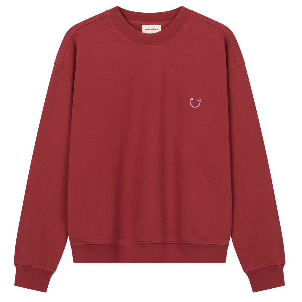 Famvibes Sweatshirt für Erwachsene &#39;Icon&#39;  Burgundy