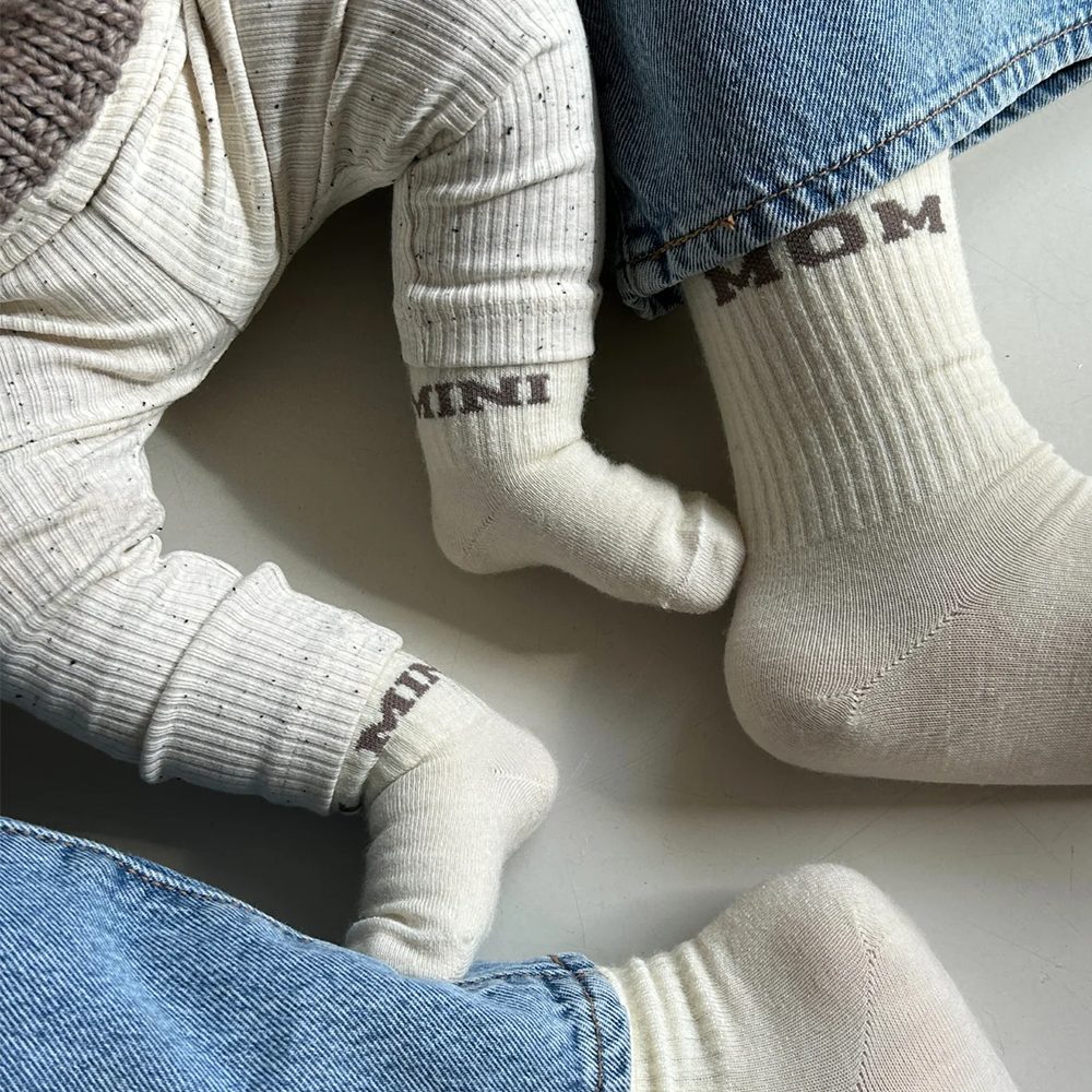 Famvibes College Wollsocken für Babys 'Mini' Taupe