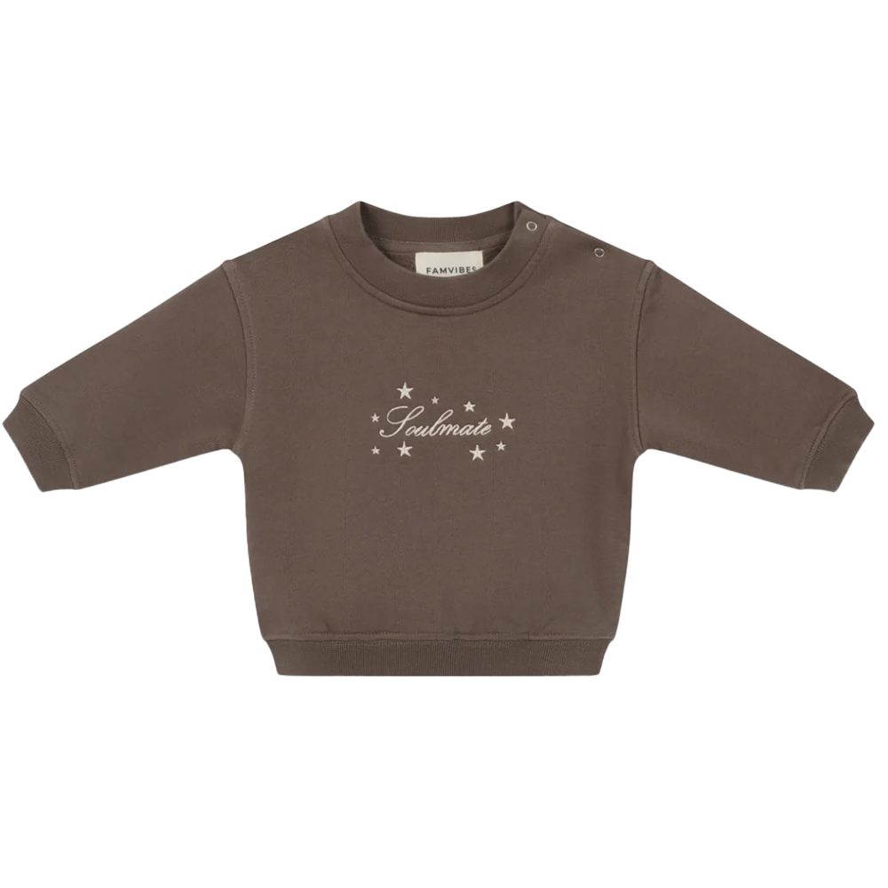 Famvibes Sweatshirt für Babys &#39;Soulmate&#39; Brown