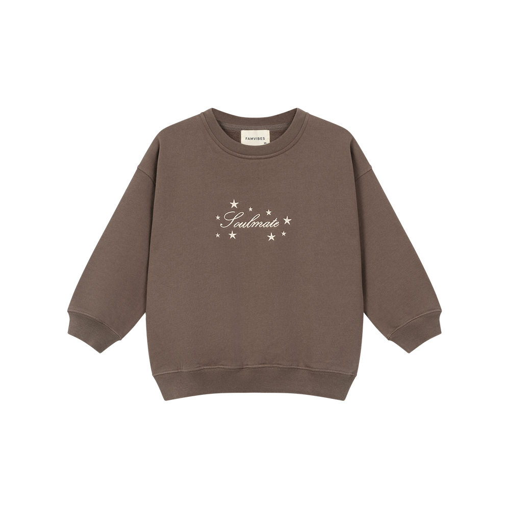Famvibes Sweatshirt &#39;Soulmate&#39; Brown