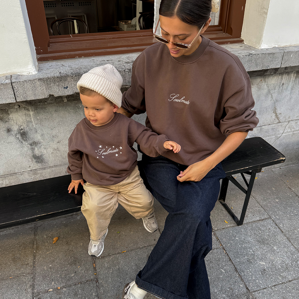 Famvibes Sweatshirt &#39;Soulmate&#39; Brown