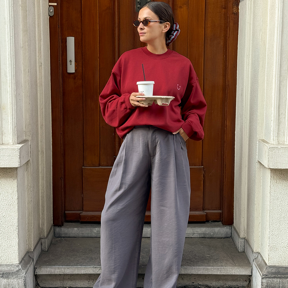 Famvibes Sweatshirt für Erwachsene &#39;Icon&#39;  Burgundy