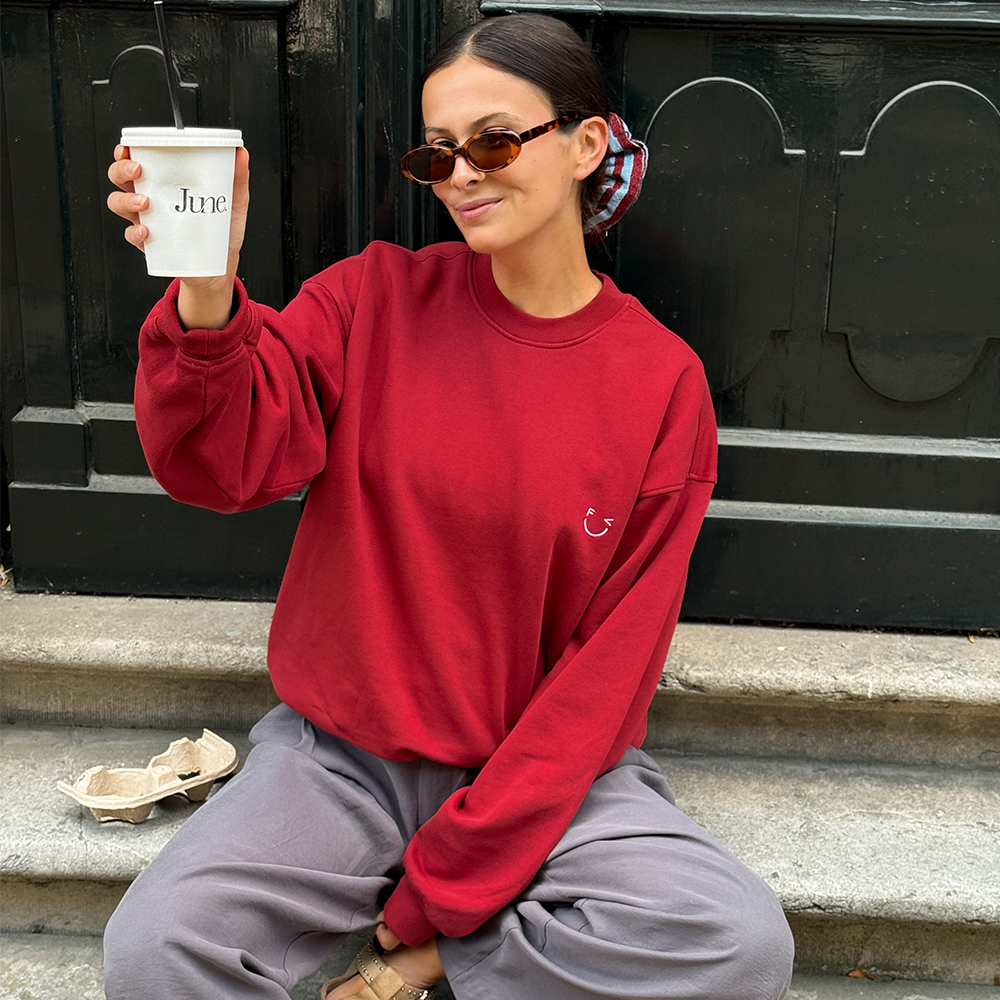 Famvibes Sweatshirt für Erwachsene &#39;Icon&#39;  Burgundy