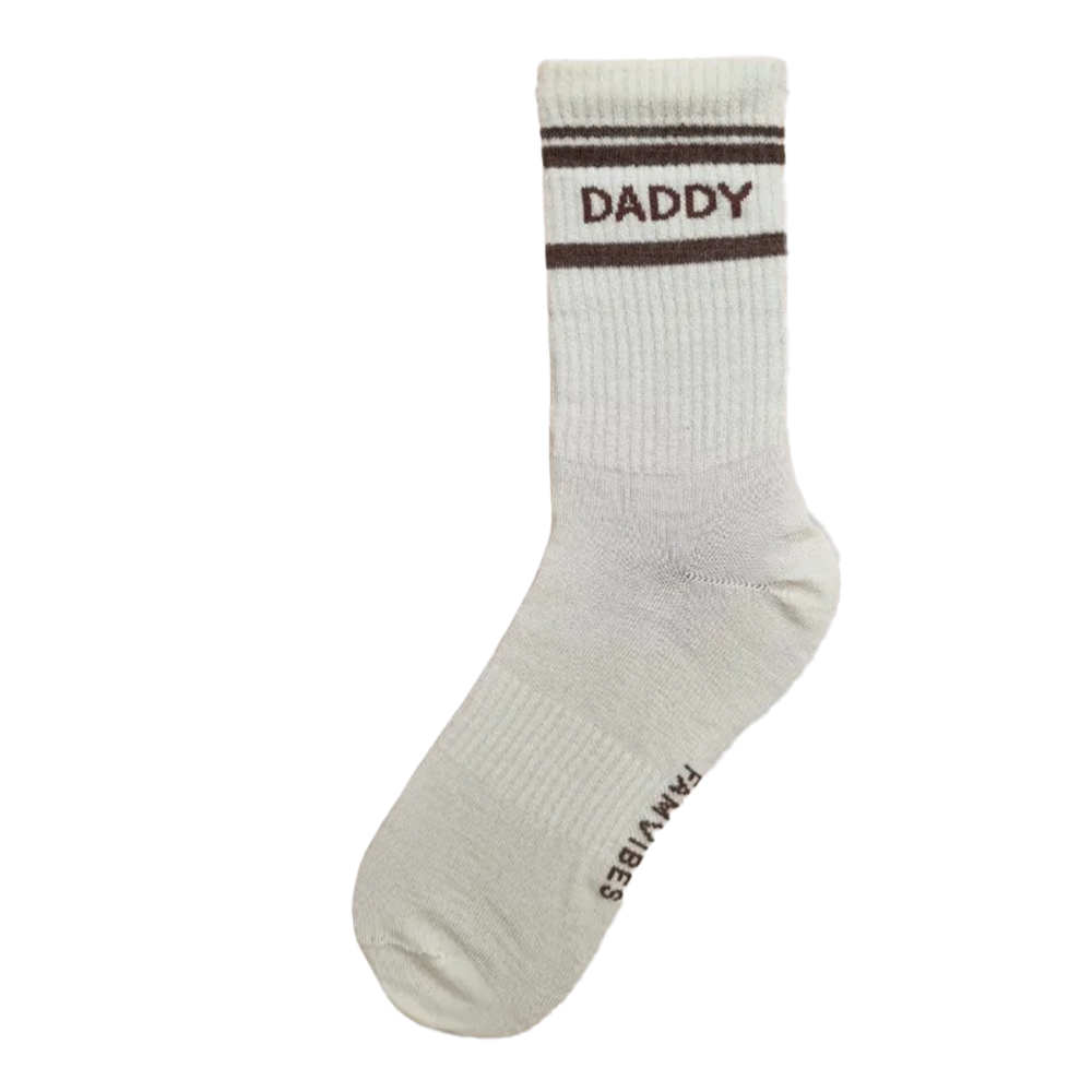 Famvibes Wollsocken für Erwachsene 'Daddy' Taupe