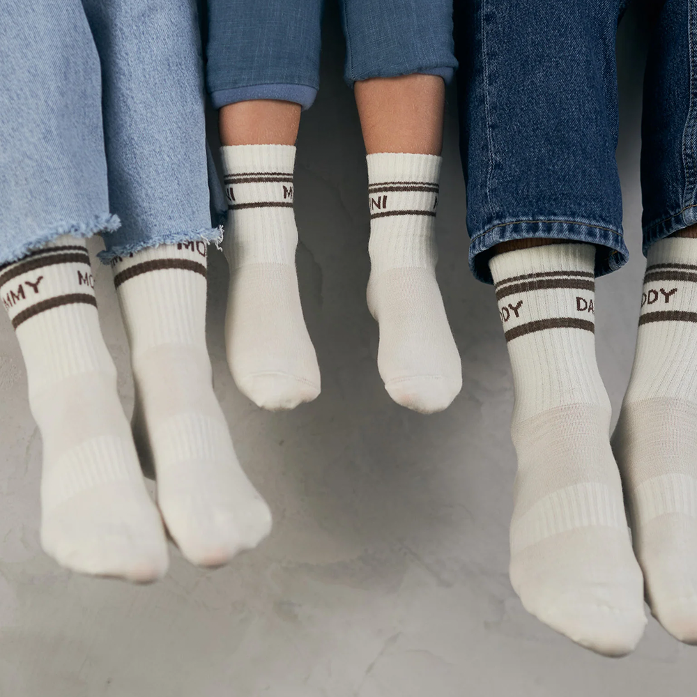 Famvibes Wollsocken für Erwachsene 'Daddy' Taupe